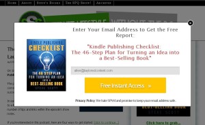e-mail list building selling e-books